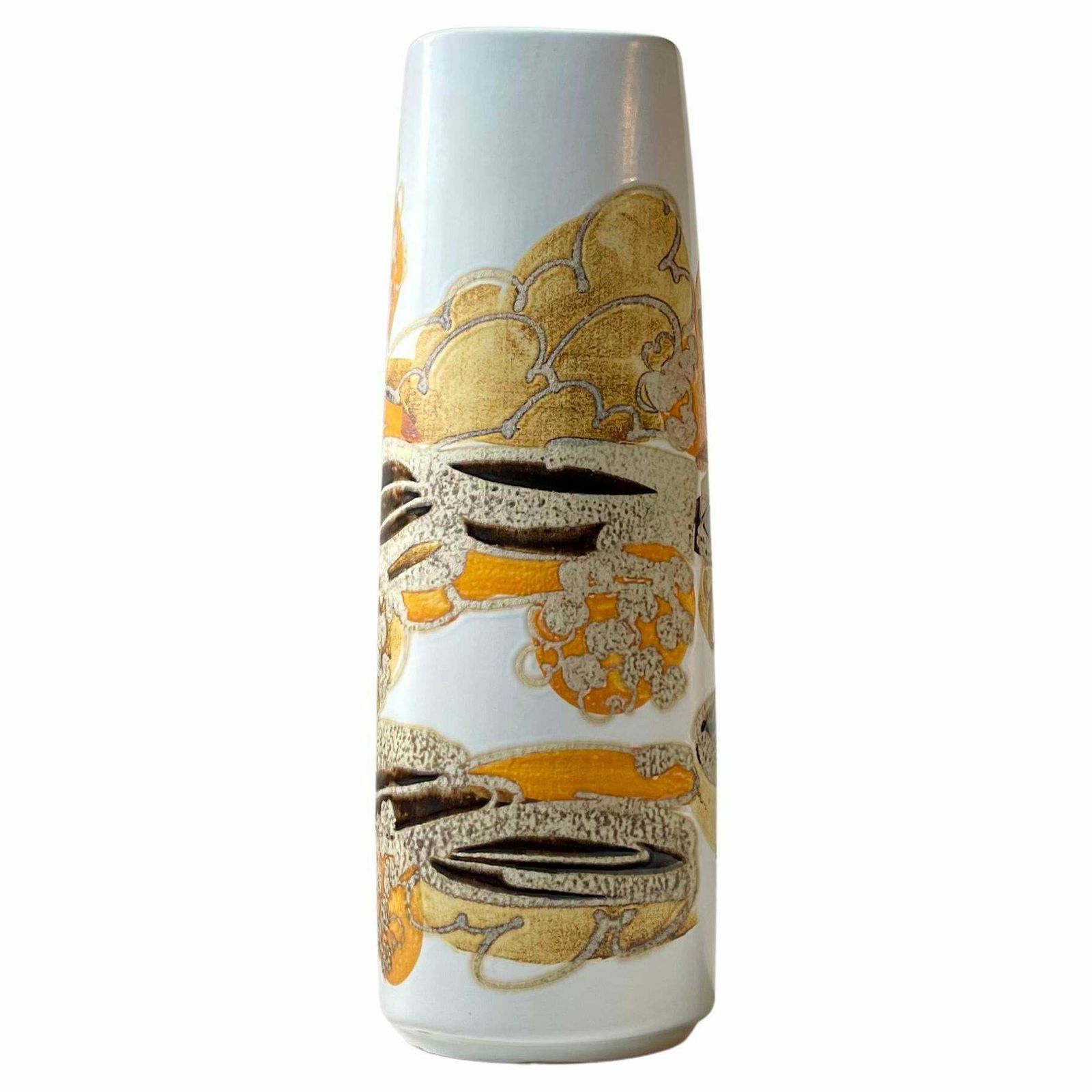 Abstract Danish Modern Royal Copenhagen Faience Vase By Ellen Malmer £257.72