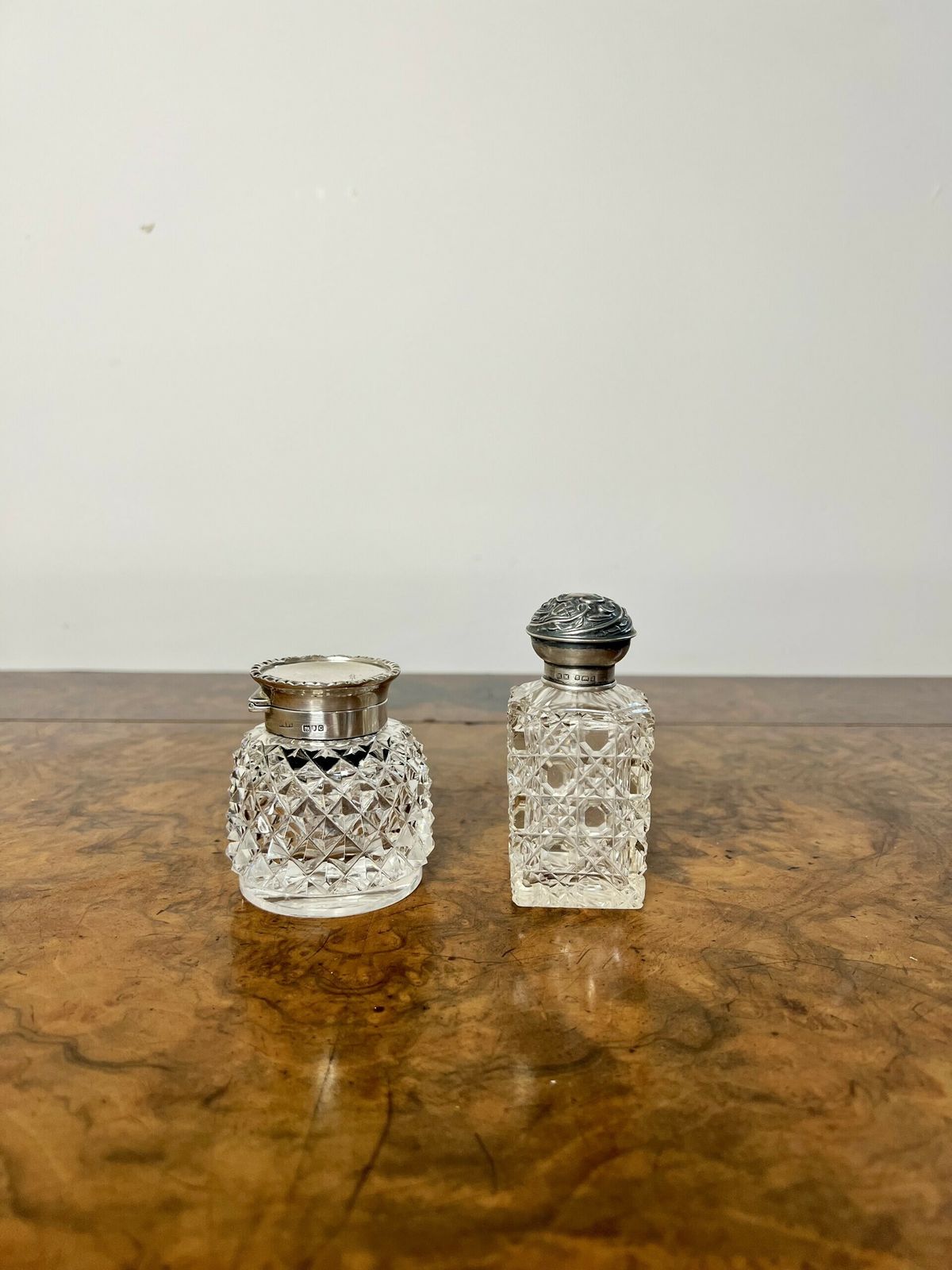 Quality Collection Of Antique Glass And Silver Mounted Accessories photo Home Decor