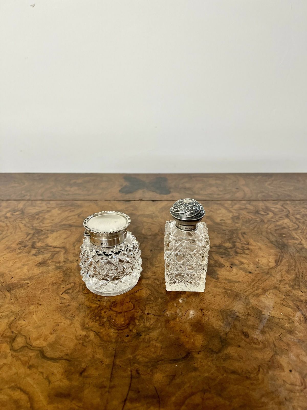 Quality Collection Of Antique Glass And Silver Mounted Accessories photo 325.0