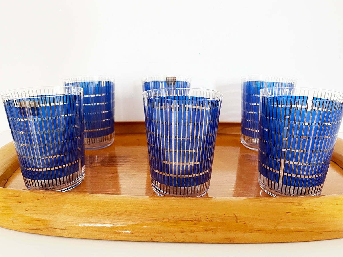 Macabo Tray Attr. Tura With Set Of 6 Glasses Studio Sottssas For Egizia  Top Art photo furniture
