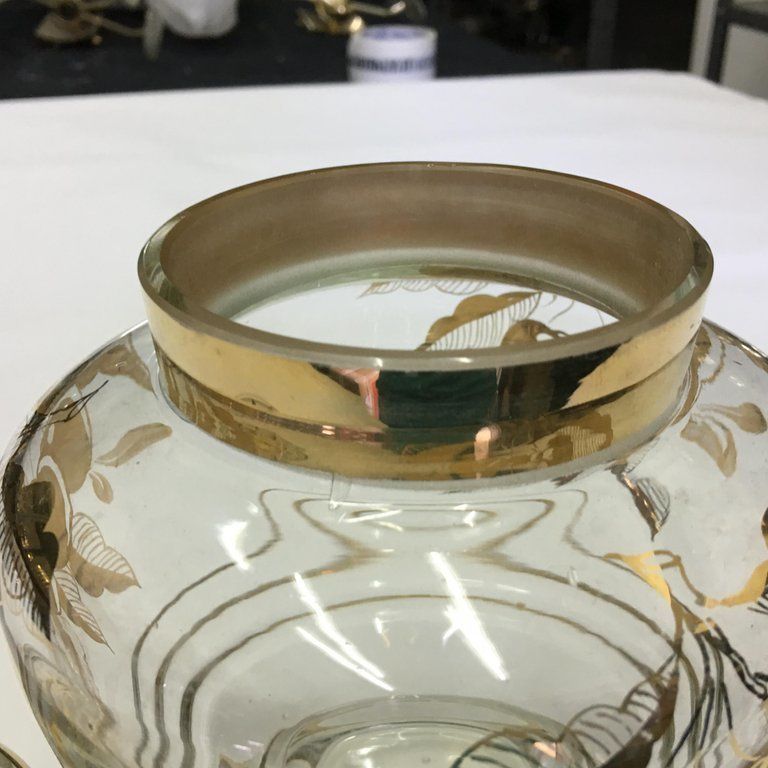 Mid Century Modern Italian Glass Set For Under Spirit Cherries, Circa 1950 photo vintage