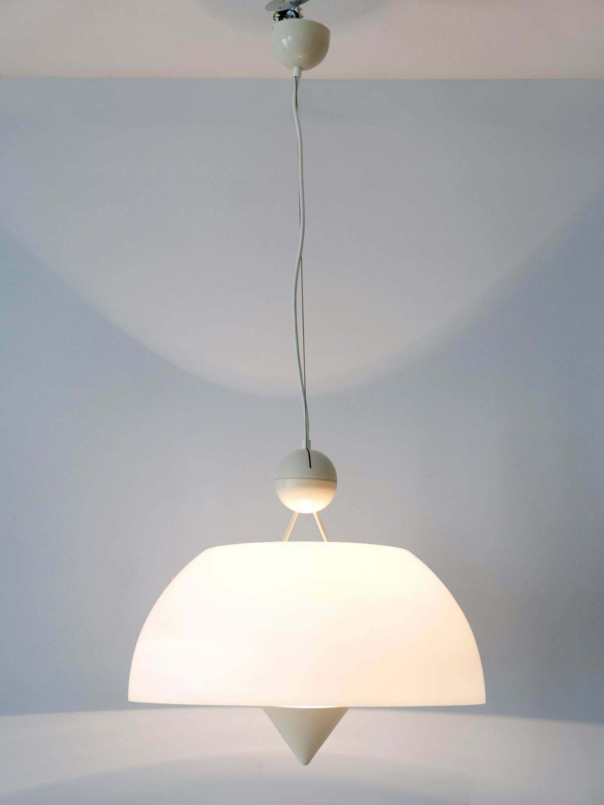 Rare & Elegant Mid Century Modern Pendant Lamp Or Hanging Light Italy 1970s photo Lighting
