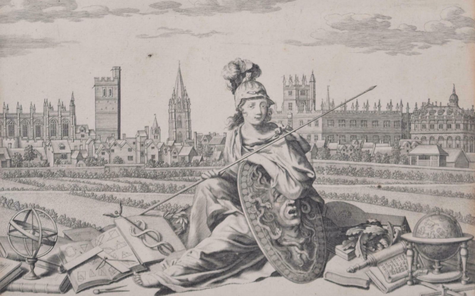 David Loggan University Of Oxford Oxonia Illustrata 1675 Engraving By David Loggan  1675 photo for sale