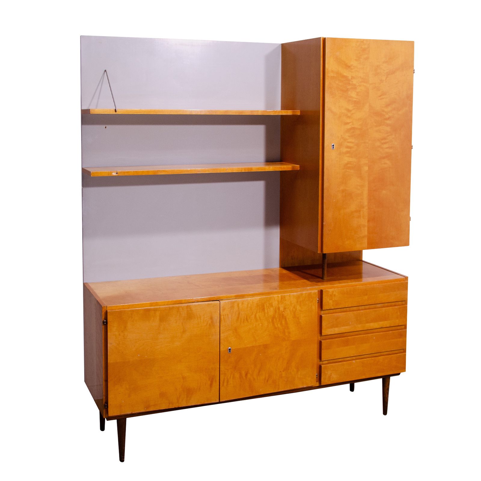 Mid Century Wall Shelf Cabinet 1960´S By Up Závody, Czechoslovakia