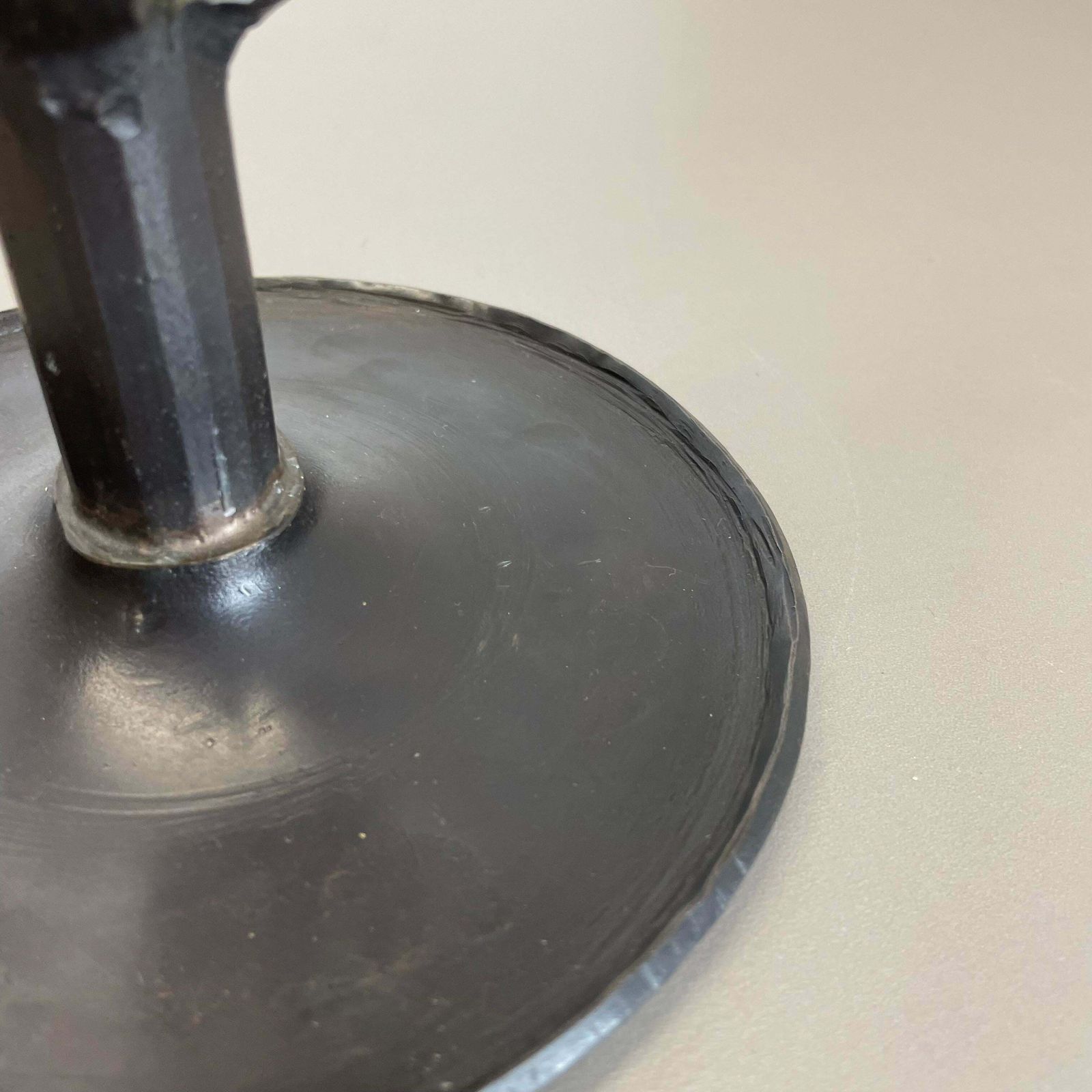 480.0 Unique 1.3kg Brutalist Bronze Candleholder By Manfred Bergmeister, Germany 1970s photo