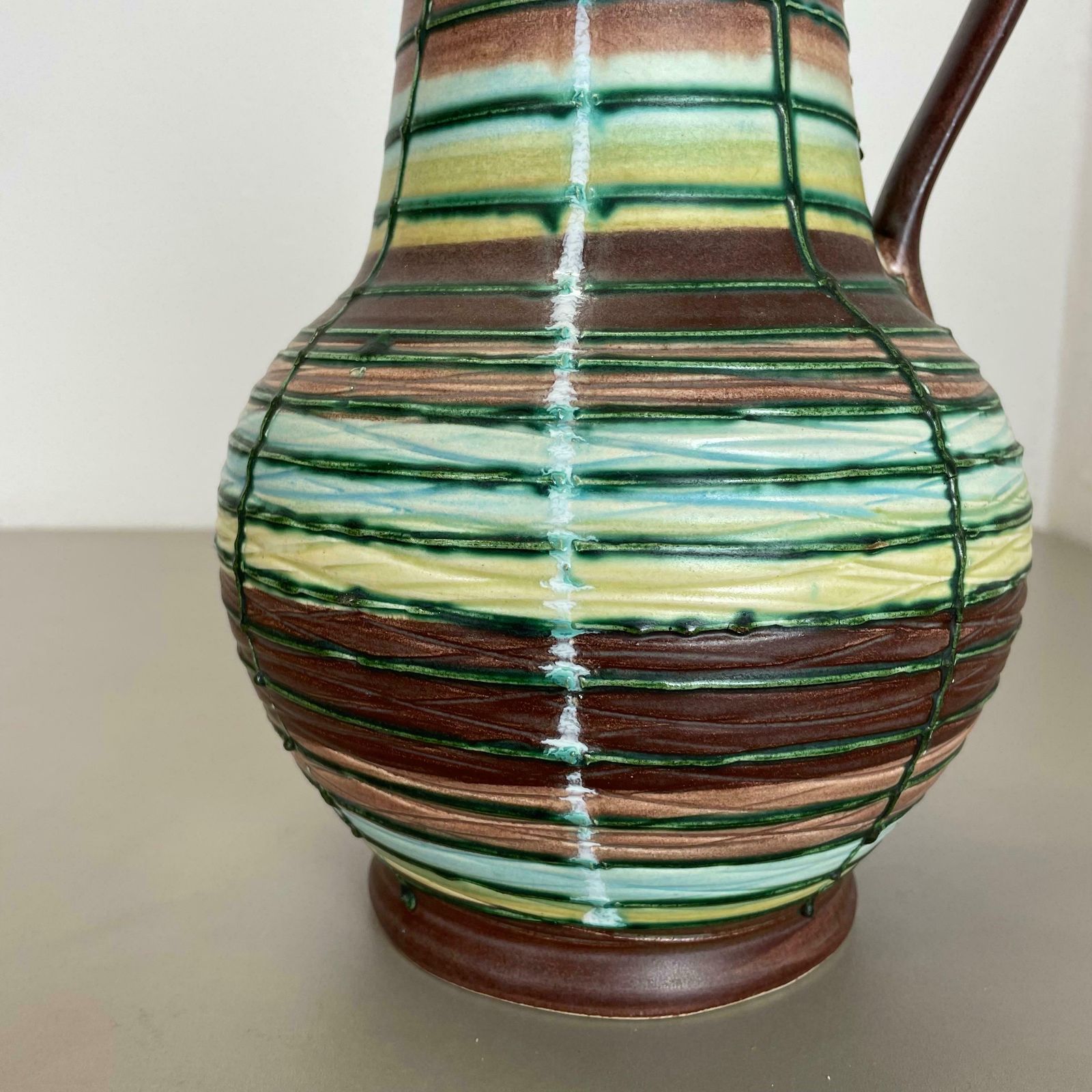 Super Colorful 31cm Fat Lava Pottery Vase By Bay Ceramics, Germany, 1970s photo buy