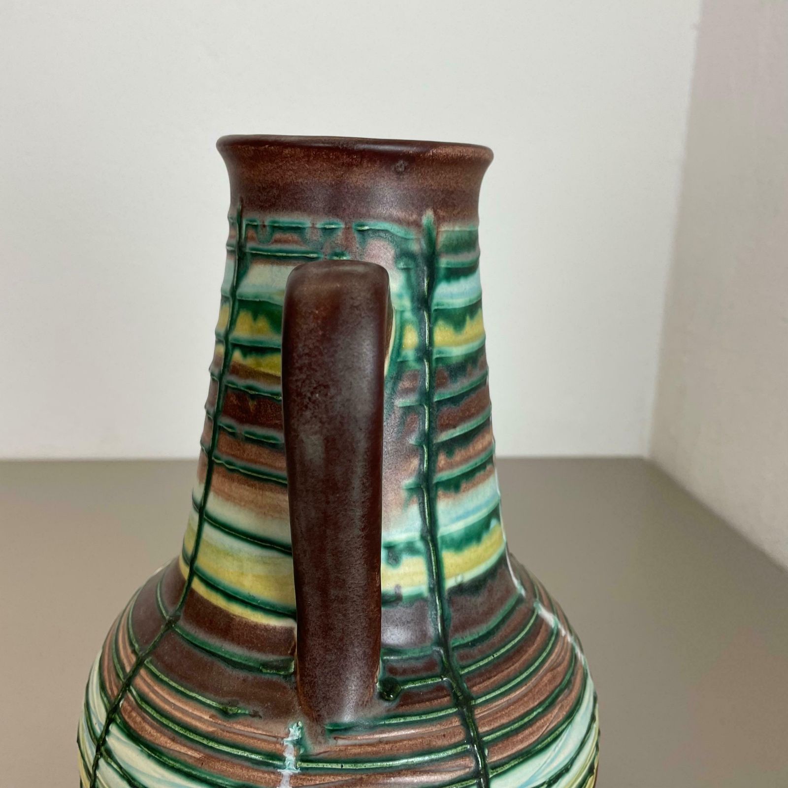 480.0 Super Colorful 31cm Fat Lava Pottery Vase By Bay Ceramics, Germany, 1970s photo