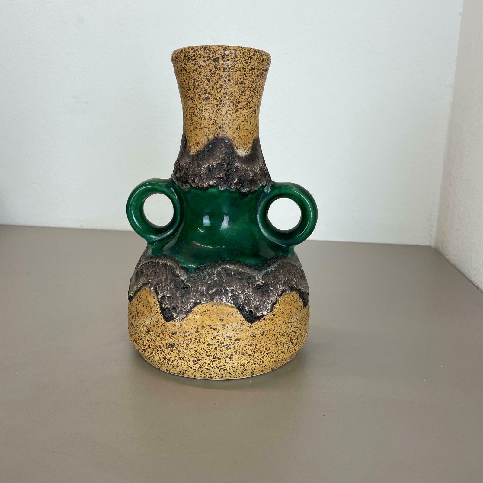 Rare Green Brutalist Fat Lava Ceramic Vases By Dümler And Breiden Germany, 1970s photo Home Decor