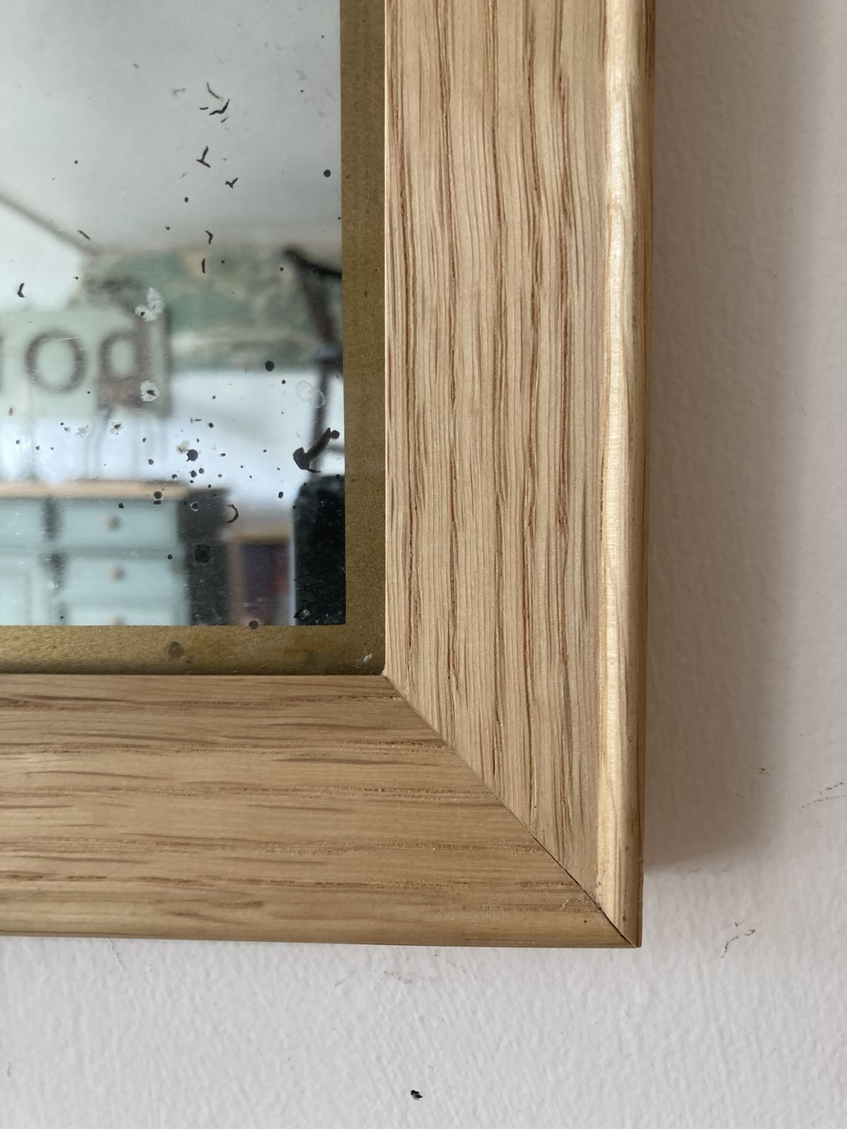1930’s Will’s Gold Flake Mirror With New Ash Frame photo Home Decor