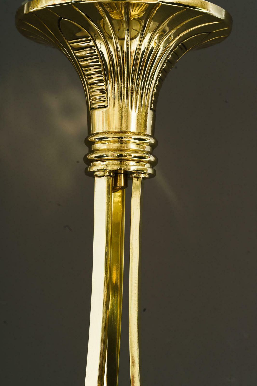Art Deco Pendant With Palme Koenig Opaline Glass Shade Vienna Around 1920s photo vintage