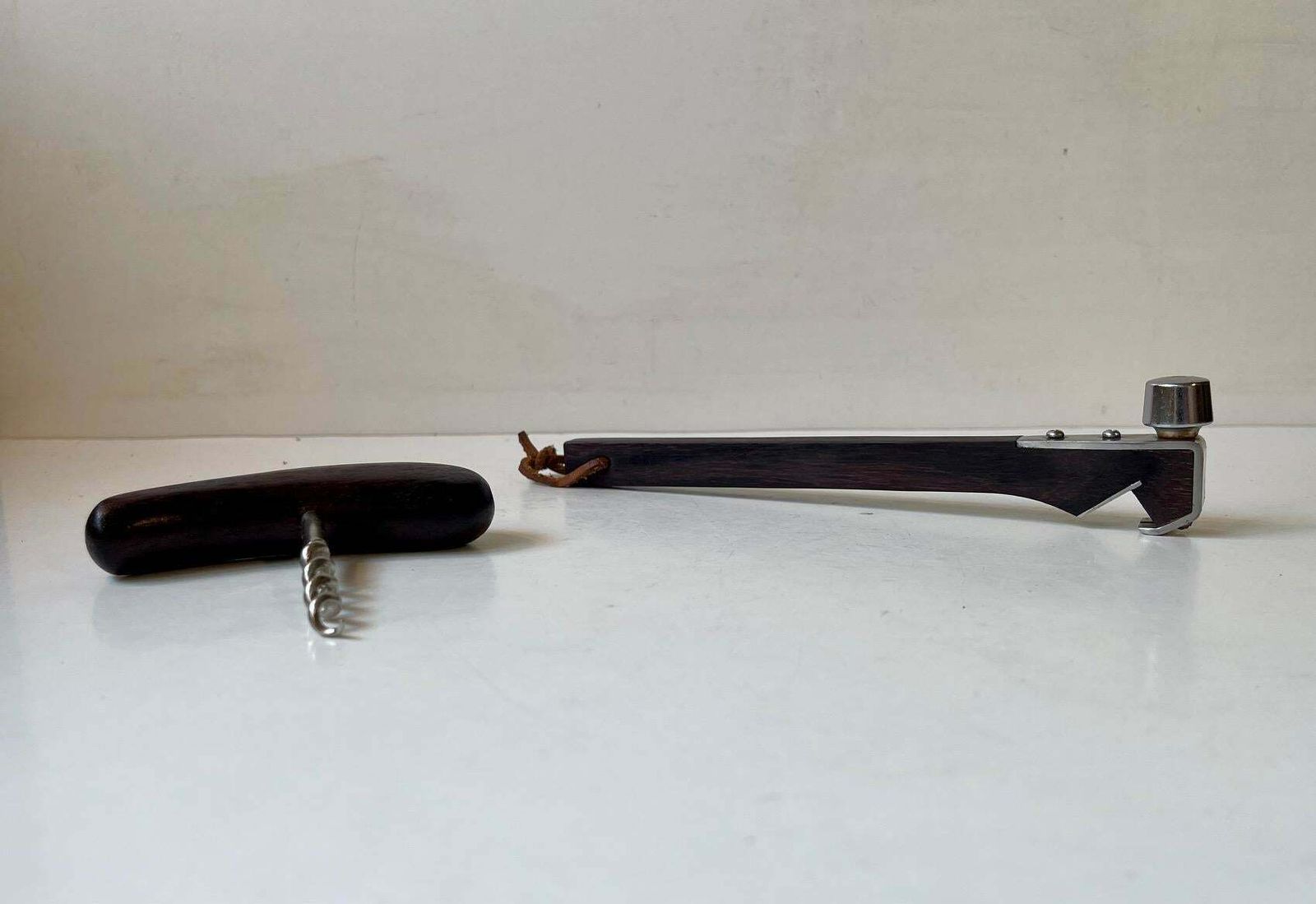 Danish Midcentury Corkscrew, Bottle Opener / Nut Hammer In Rosewood, 1960s photo for sale