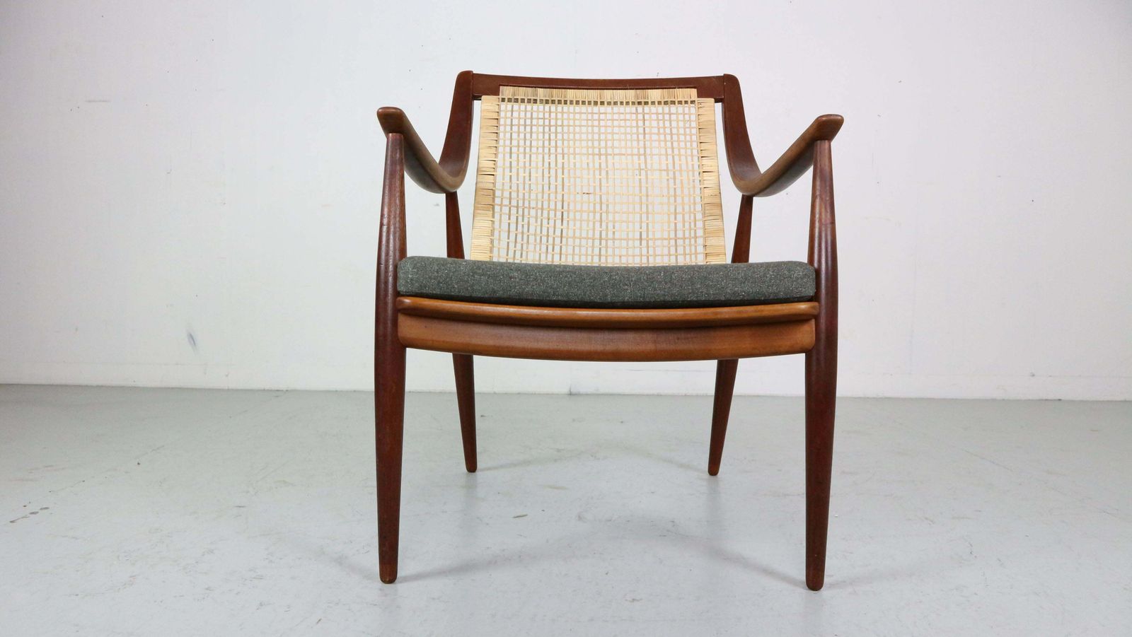 Peter Hvidt& Orla Mølgaard Nielsen Fd146 Cane Back Easy Chair, Denmark photo vintage