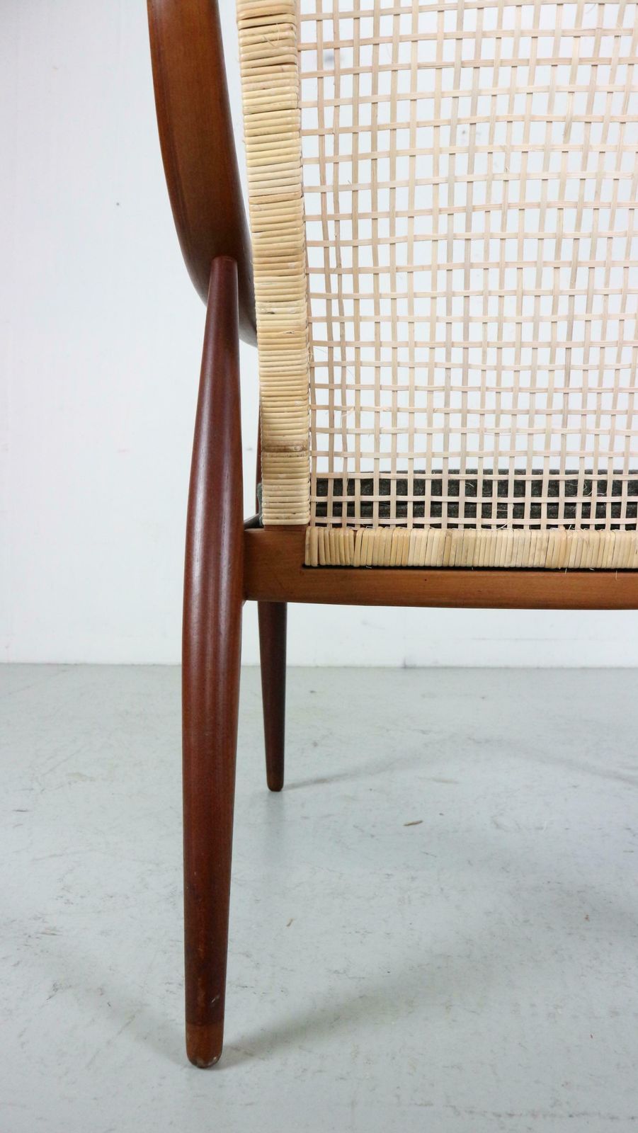 photo vintage Peter Hvidt& Orla Mølgaard Nielsen Fd146 Cane Back Easy Chair, Denmark