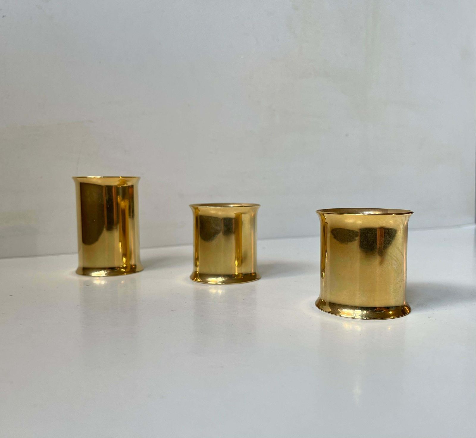 Danish Modern 24 Carat Gold Plated Chimney Candleholders photo furniture