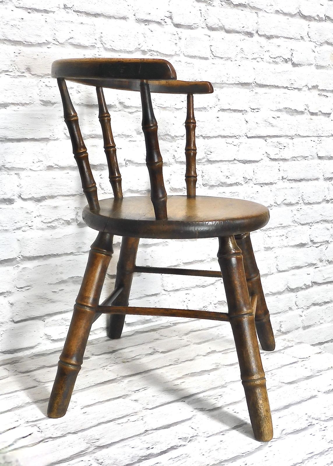 Antique Faux Bamboo Child's Armchair photo 195.0