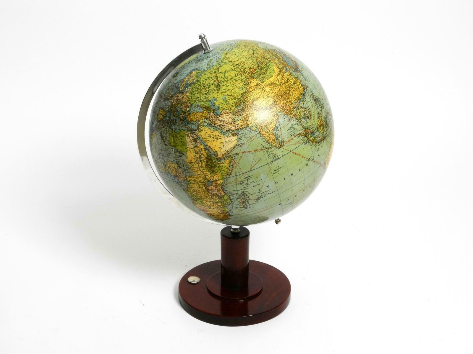 Beautiful Large Mid Century Earth Globe From Columbus Verlag Paul Oestergaard photo for sale