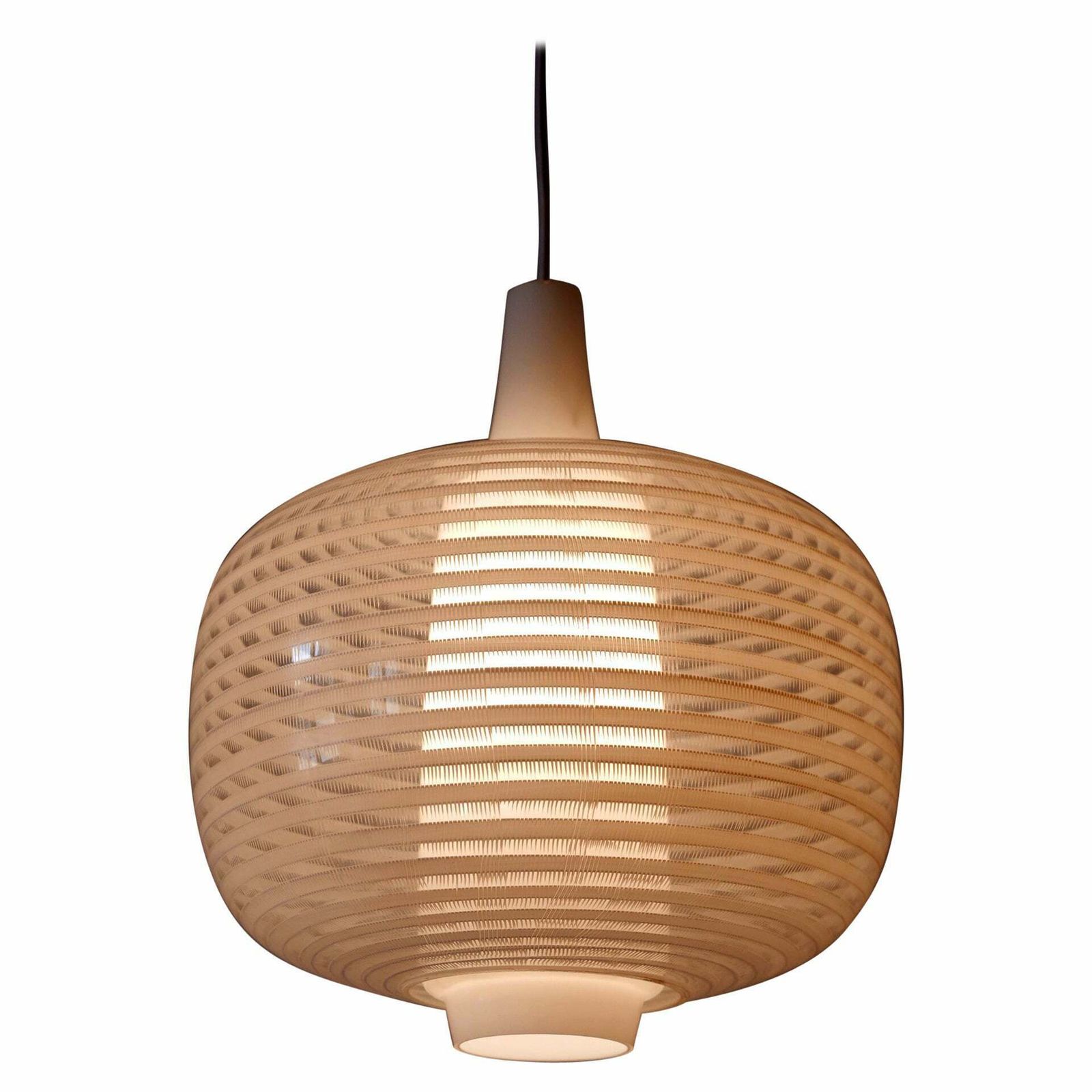 Rare & Large Mid Century Modern Pendant Lamp Napoli By Aloys F. Gangkofner 1957