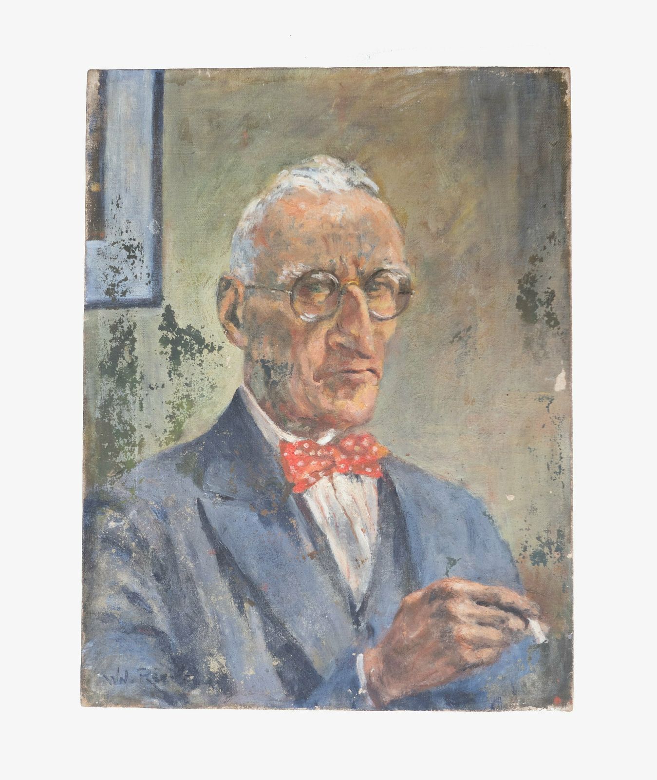 Oil On Canvas Portrait Of A Distinguished Gentleman photo buy