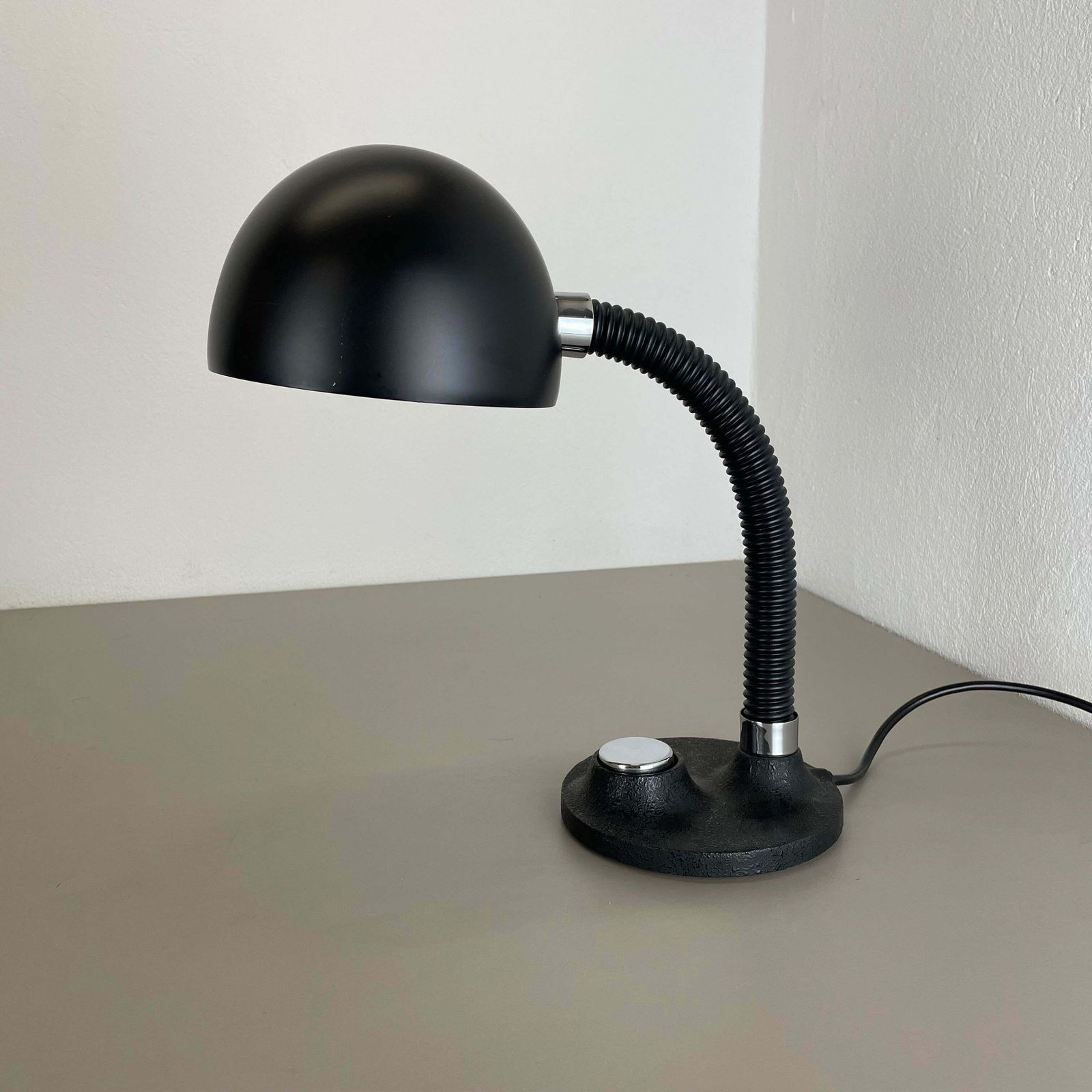 Modernist Space Age Metal Table Light By Hillebrand Leuchten, Germany, 1970s photo furniture