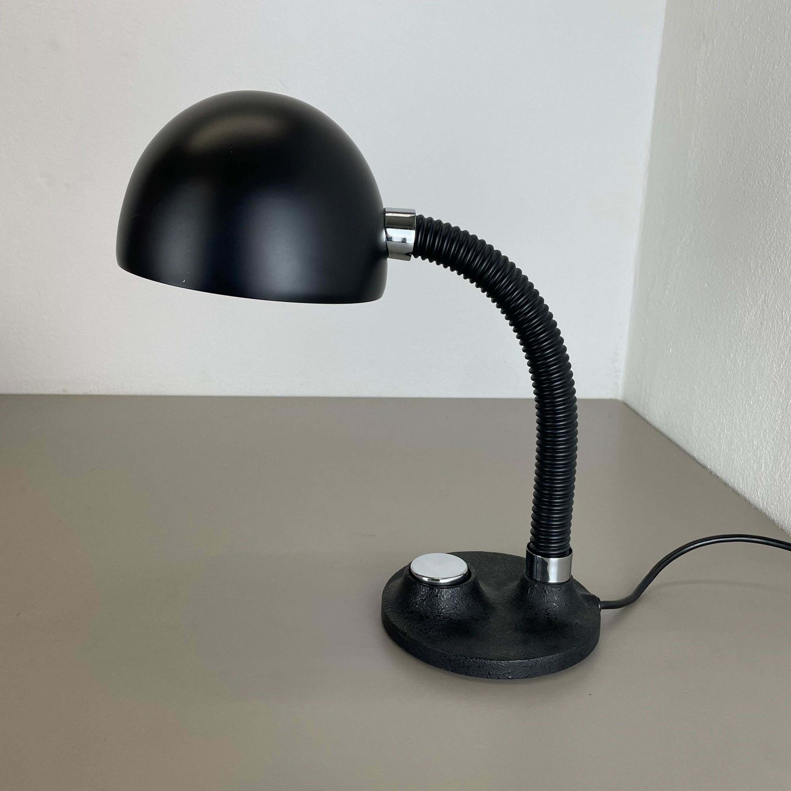 Modernist Space Age Metal Table Light By Hillebrand Leuchten, Germany, 1970s photo for sale