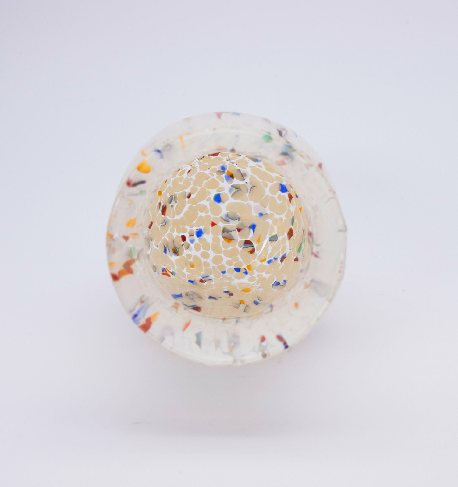 Jacksonville, Murano Glasses Vase Color "Ivory", Model Goto, Handmade, Murano Glass Made In Italy photo for sale