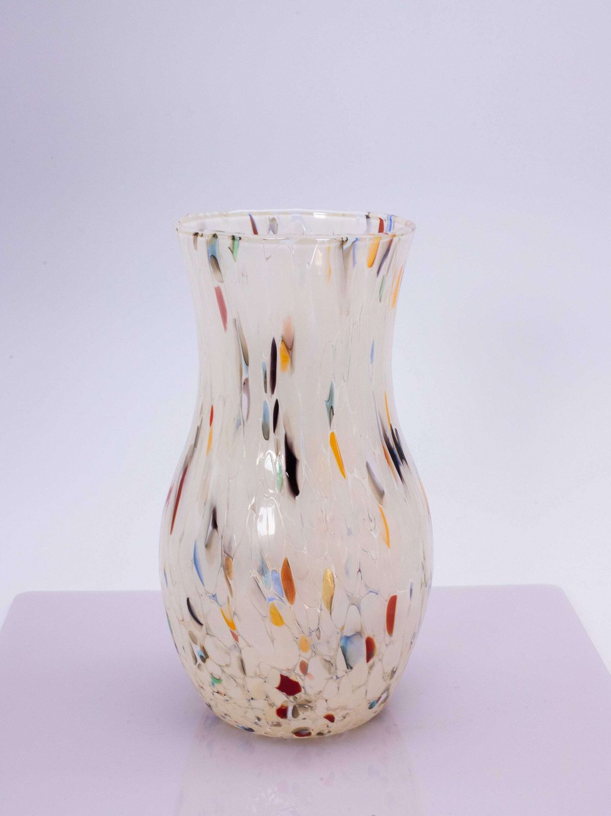 Jacksonville, Murano Glasses Vase Color "Ivory", Model Goto, Handmade, Murano Glass Made In Italy photo 91.0