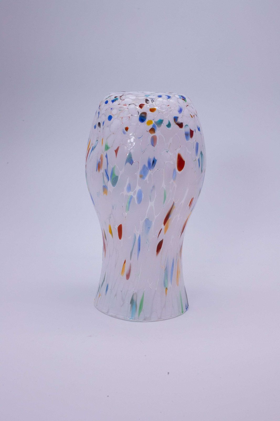San Jose, Murano Glasses Vase Color "White", Model Goto, Handmade, Murano Glass Made In Italy photo vinterior