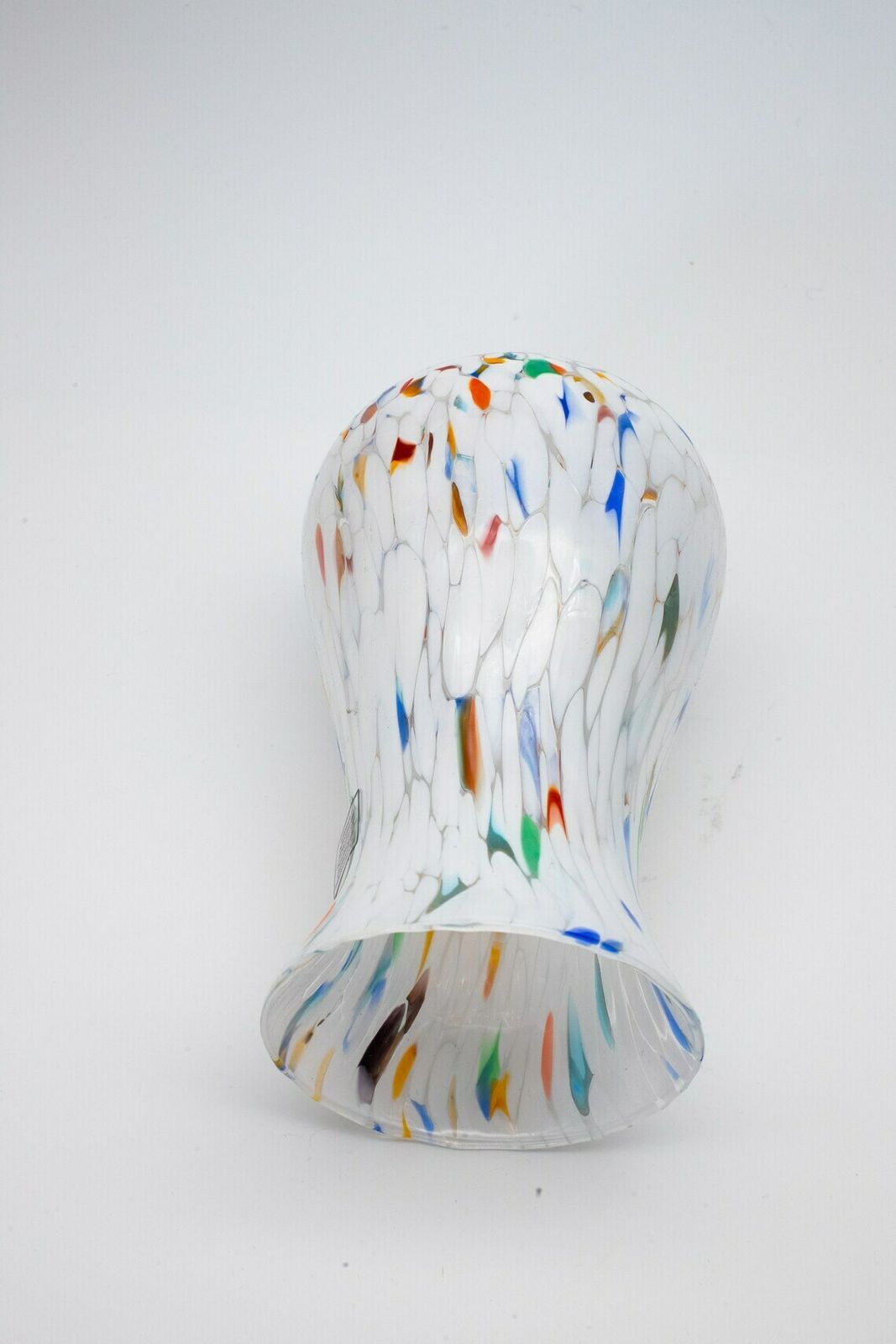 San Diego, Murano Glasses Vase Color "White", Model Simone Small, Handmade, Murano Glass Made In Italy photo vinterior