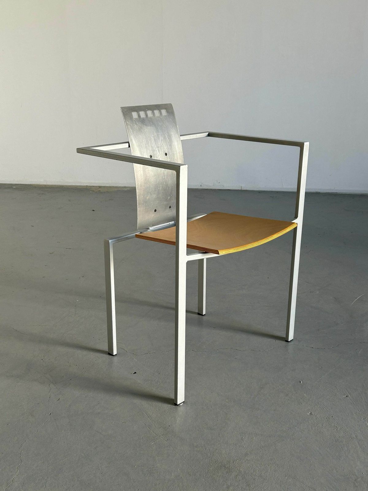 Memphis Design Postmodern Geometrical Chair By Karl Friedrich Förster For Kff, 1980s Germany, Industrial Design photo for sale