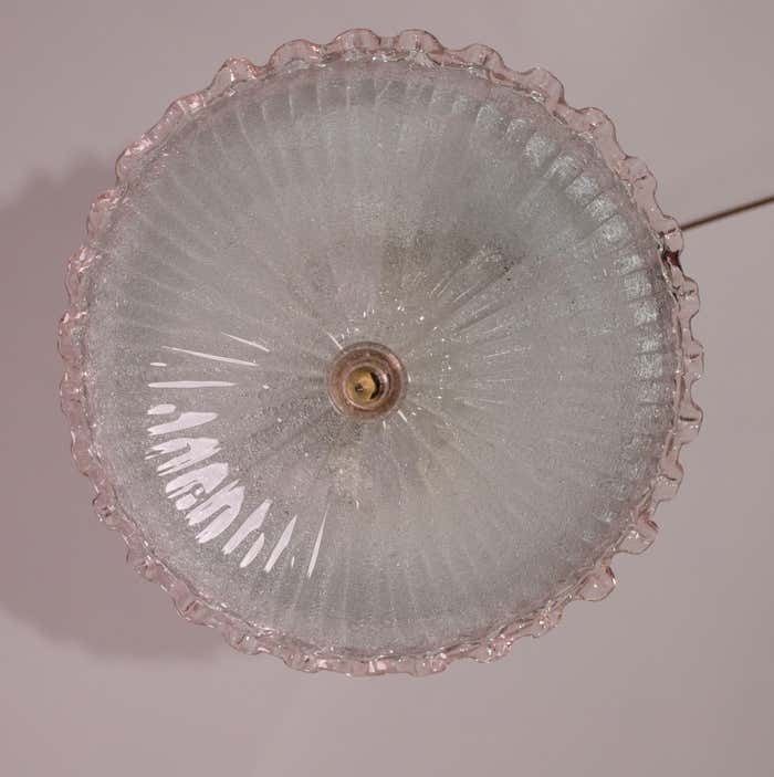 Italian Pink Murano Glass Ceiling Fixture, Murano, 1960 photo vintage