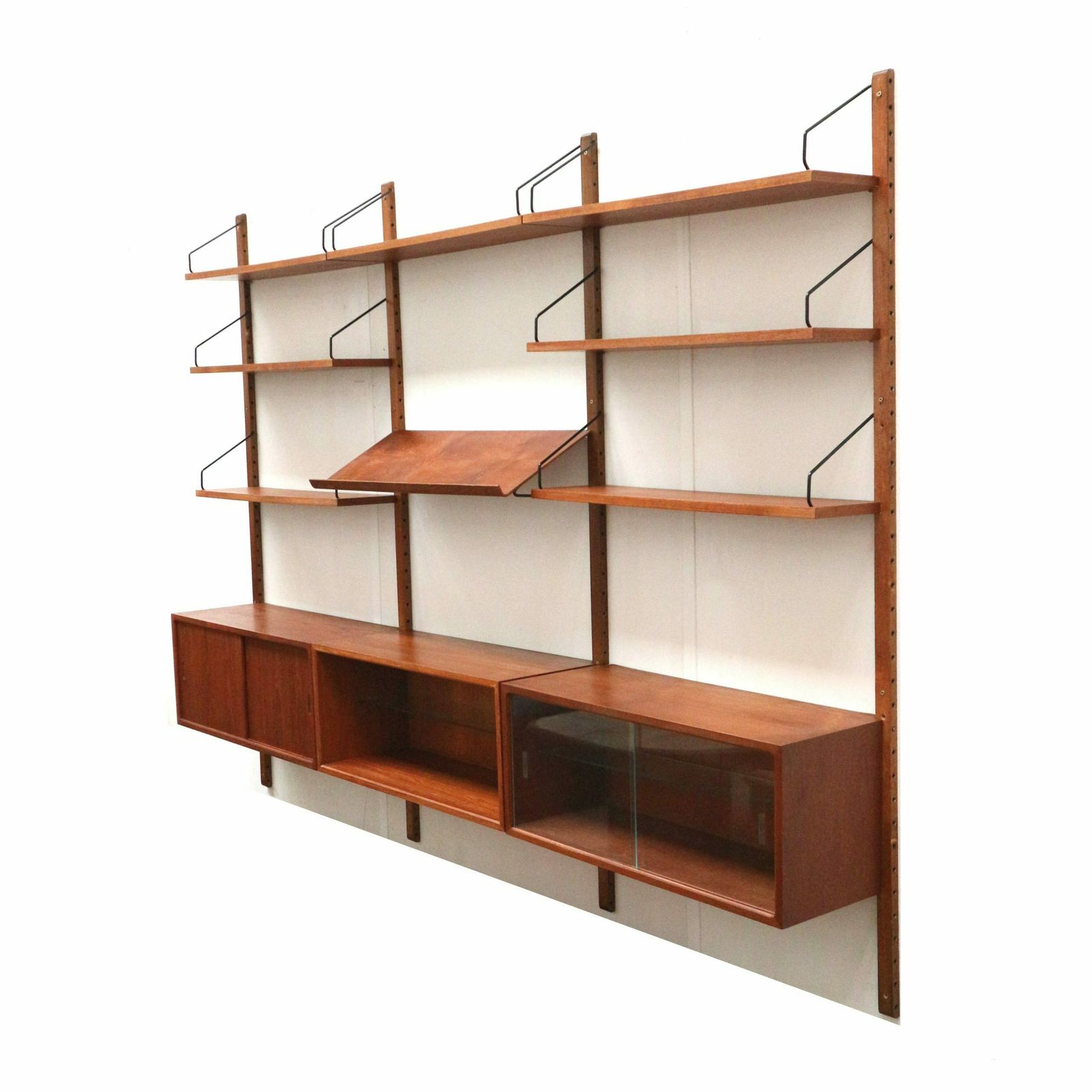 Teak Vintage Wall System By Poul Cadovius For Cado From The 1960s photo for sale