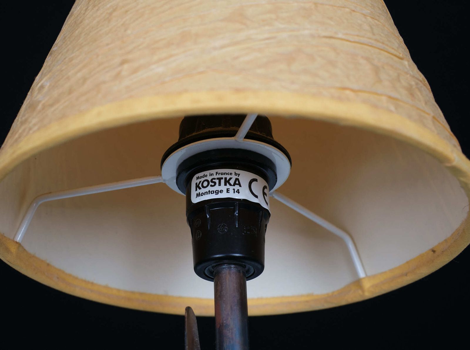 Robert Kostka Brass Handmade Table Lamp 1980s France photo buy