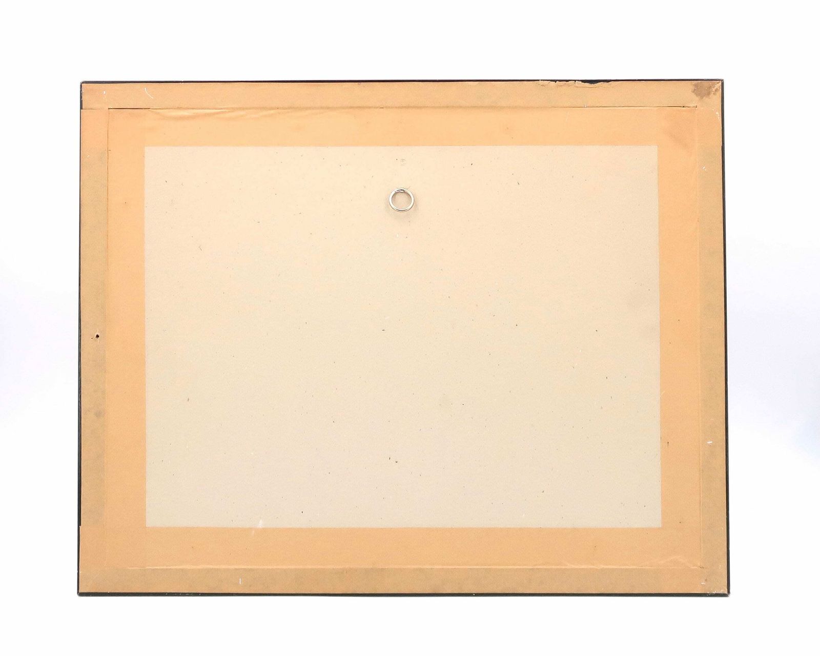 French Signed Abstract Painting, 1980s / Sun, Red, Abstraction, Art photo Art