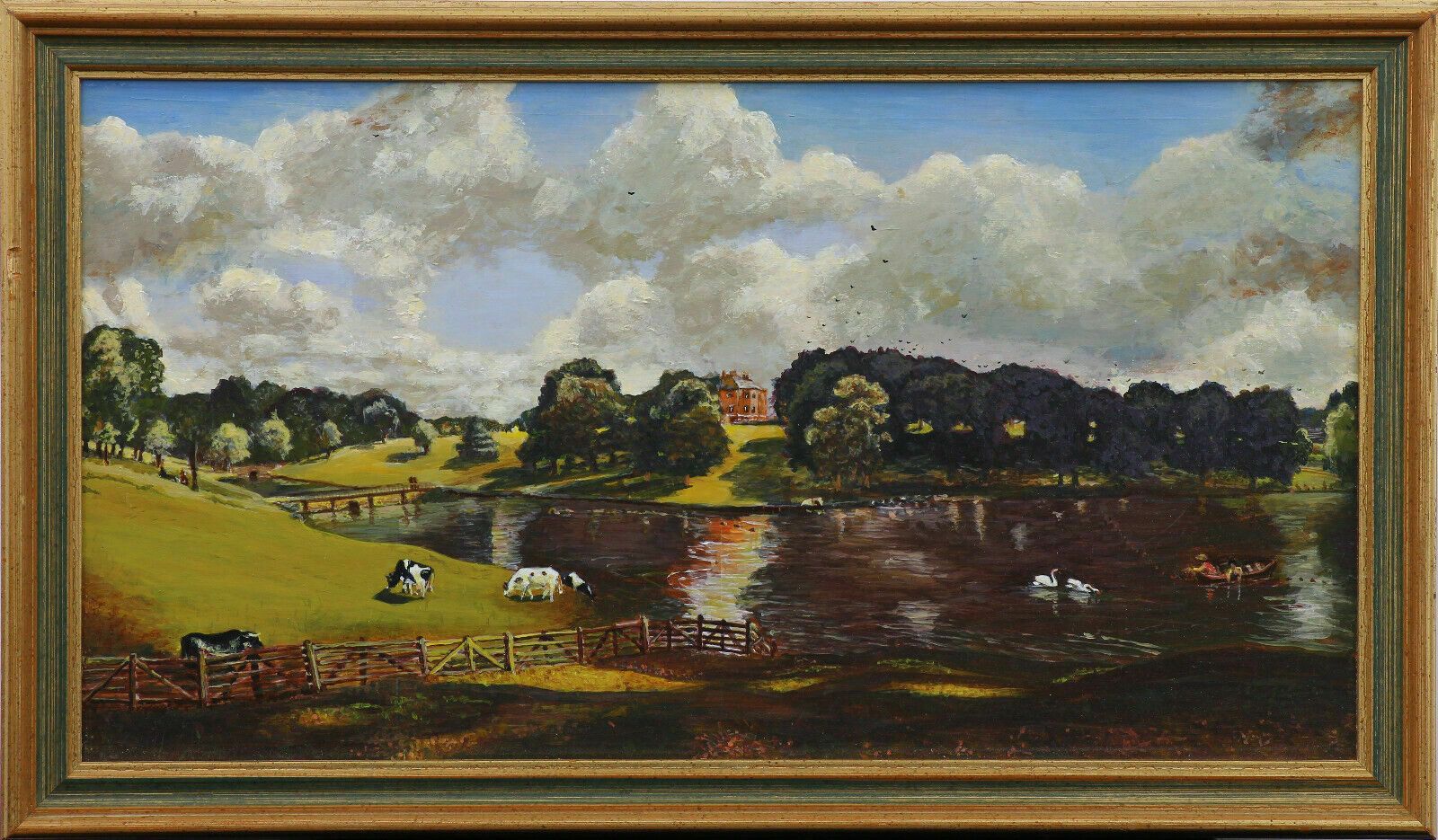 Oil On Board By Roy Pemberton. Titled "Wivenhoe Park Essex"