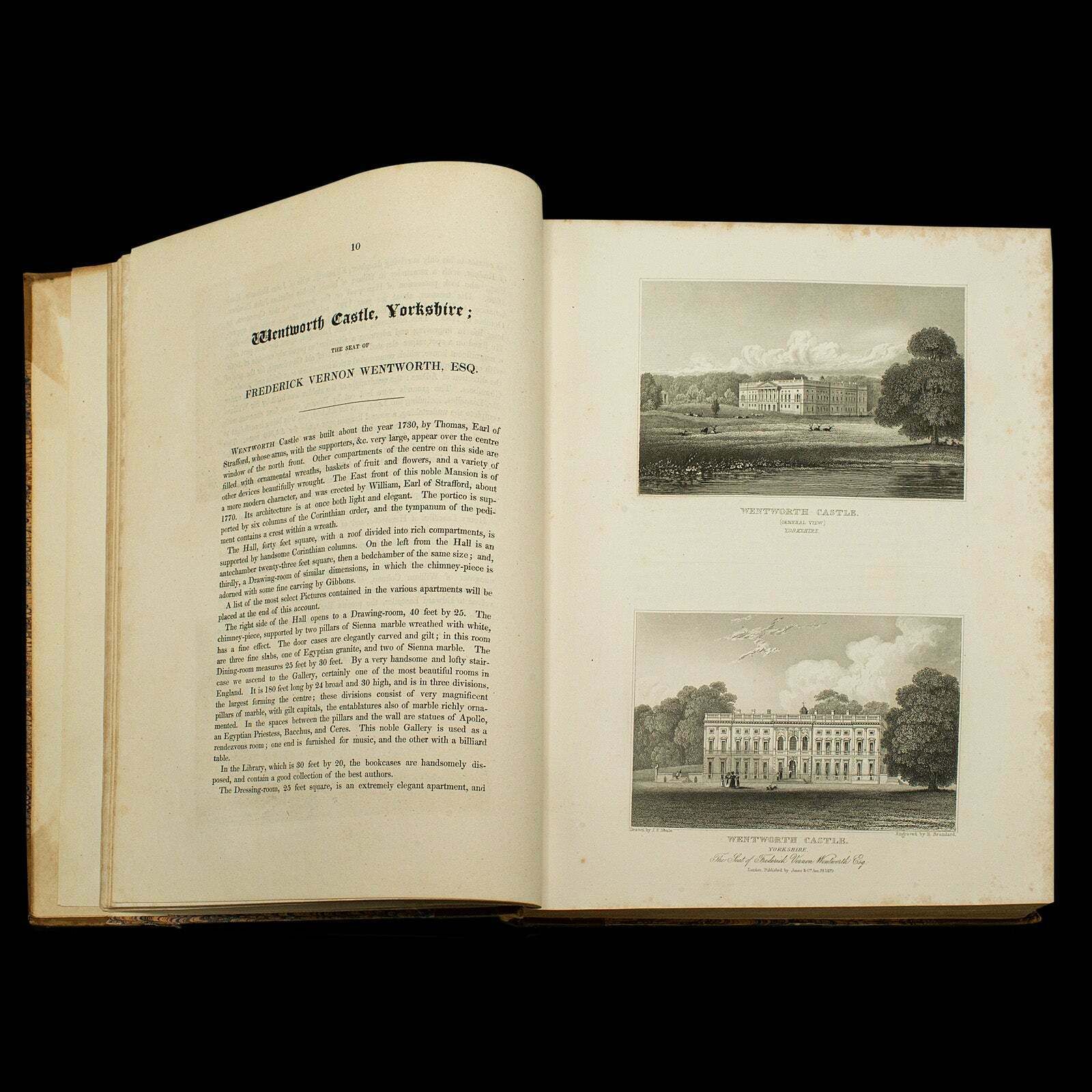 2 Antique Books, Jones' View Of Seats, Mansions & Noblemen, English, Georgian photo 895.0