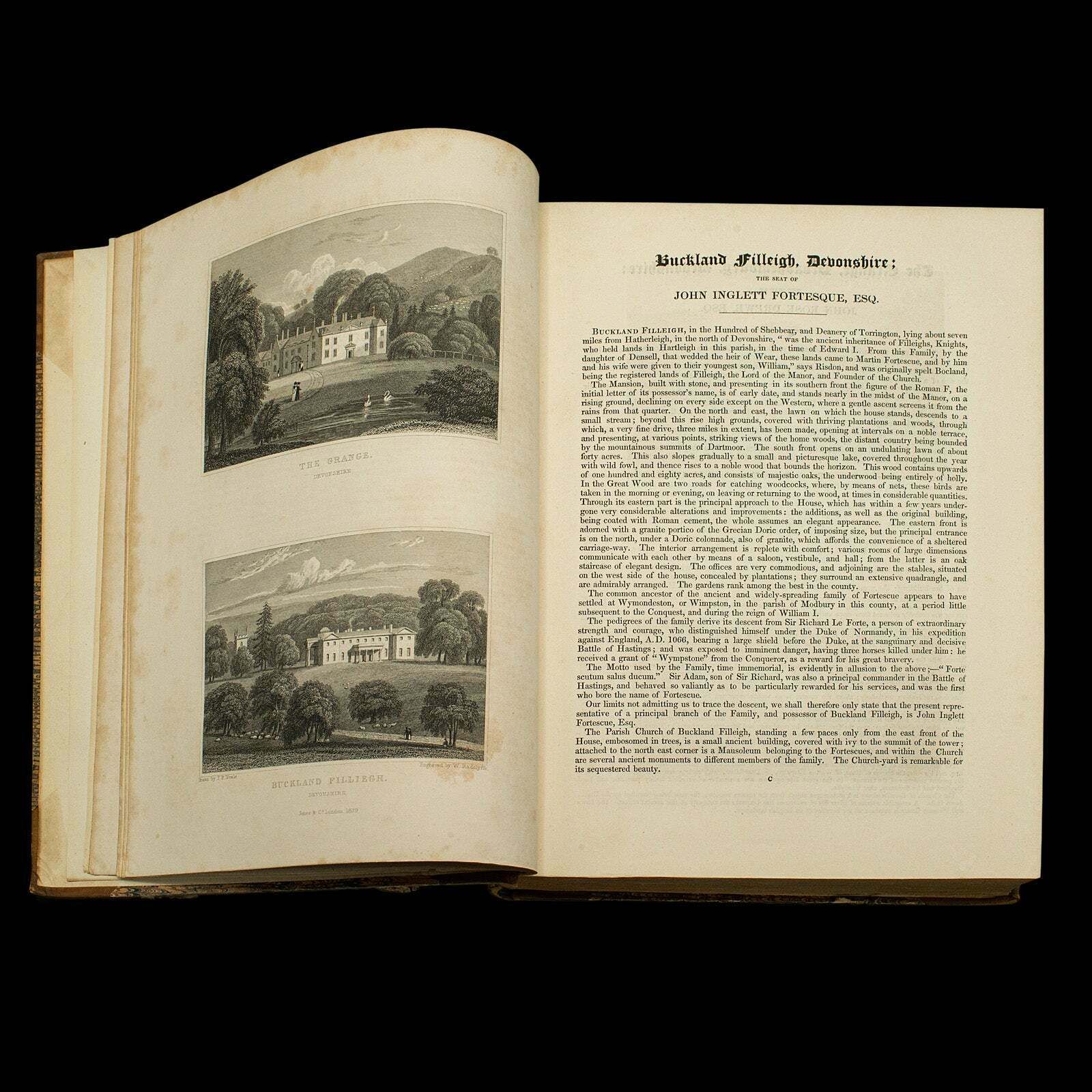 Home Decor 2 Antique Books, Jones' View Of Seats, Mansions & Noblemen, English, Georgian photo