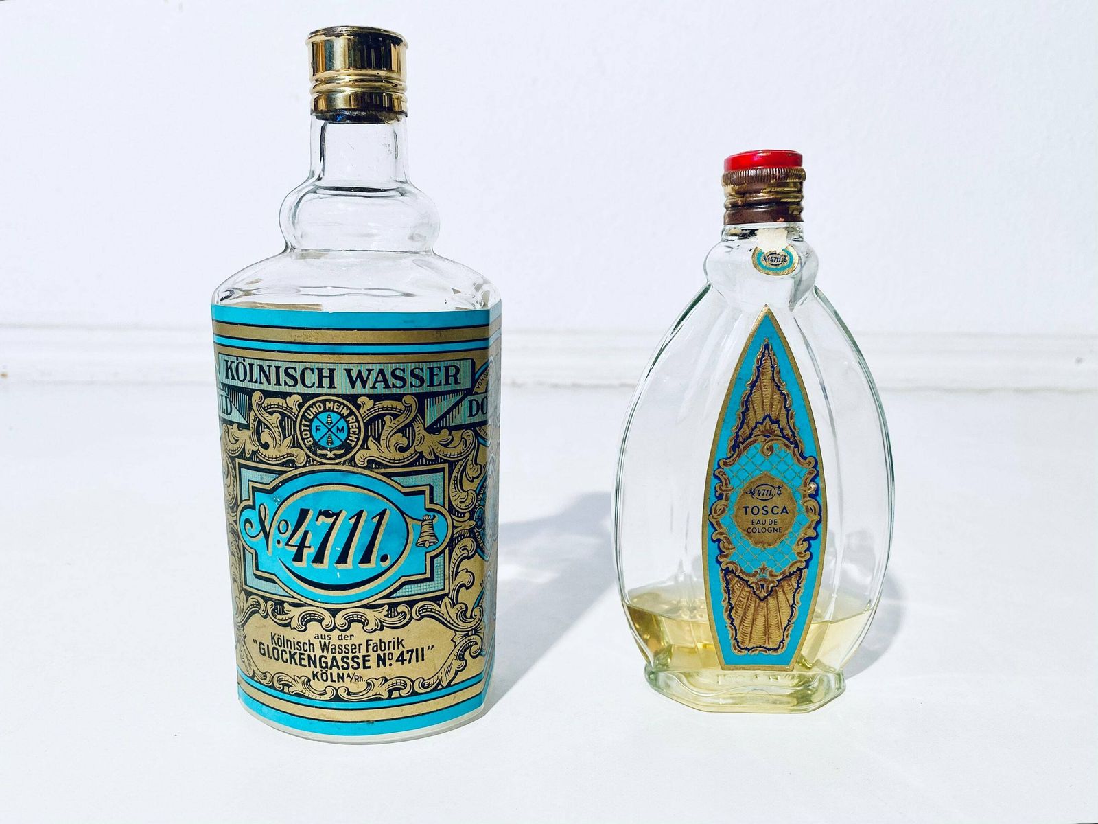 Vintage 4711 Eau De Cologne Perfume Bottle & Soap Set / 1950s Cologne photo furniture