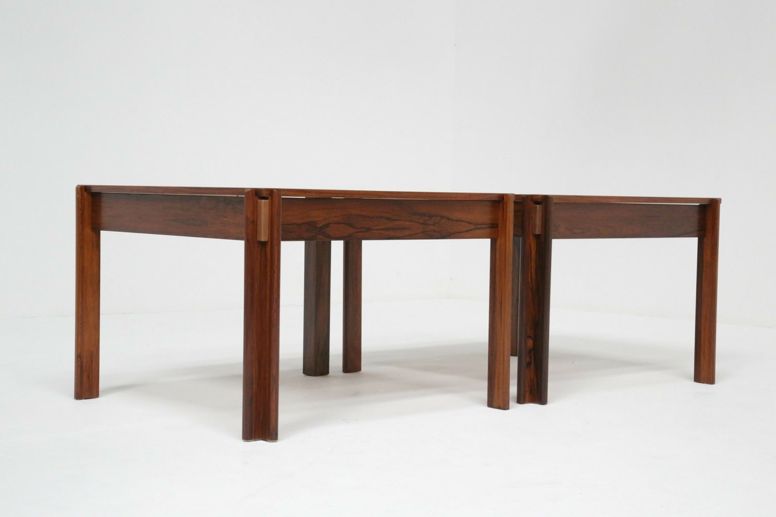 Pair Of Rosewood Side Tables By Ingvar Stockum For Futura Mobler, Sweden, 1965. photo vintage