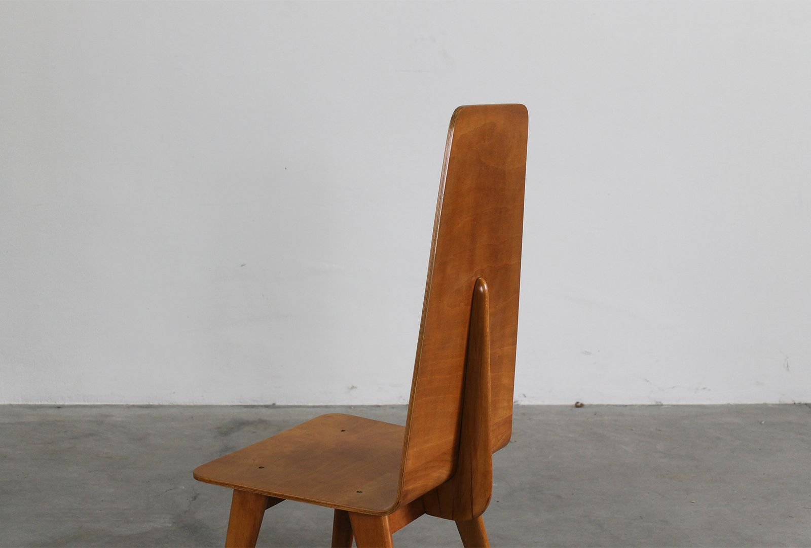 Sineo Gemignani Set Of Six Chairs In Curved Wood Italian Manufacture 1940s photo vintage