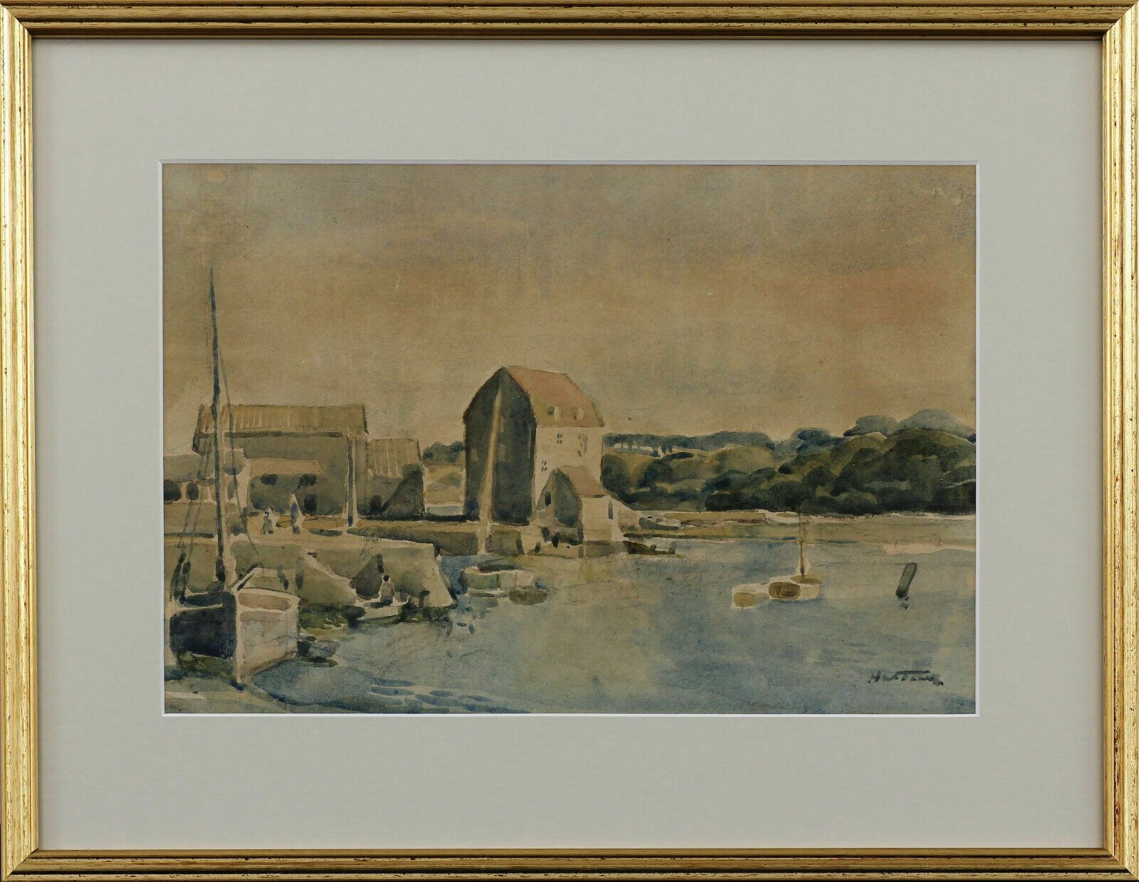 Watercolour By Horace Tuck. Tide Mill Woodbridge