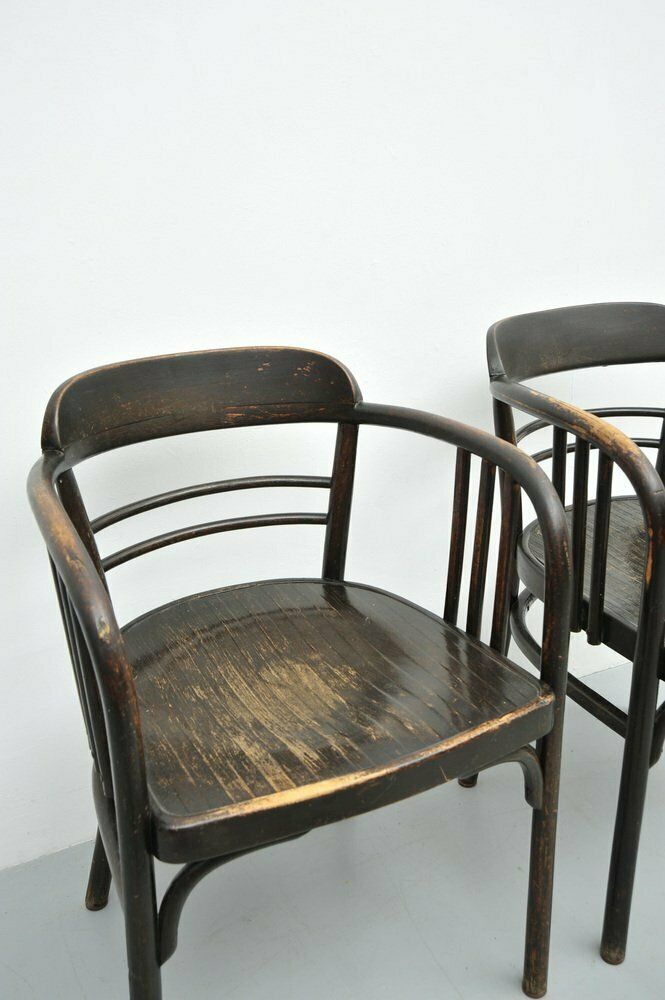 Model 6093 Chairs In Beech By Jacob & Josef Kohn, Vienna, Austria, 1890s, Set Of 2 photo 3166.0