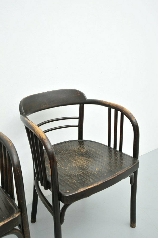 photo furniture Model 6093 Chairs In Beech By Jacob & Josef Kohn, Vienna, Austria, 1890s, Set Of 2