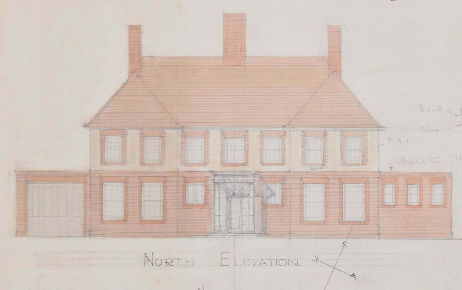Design For A Country House Drawing By H Clark photo furniture
