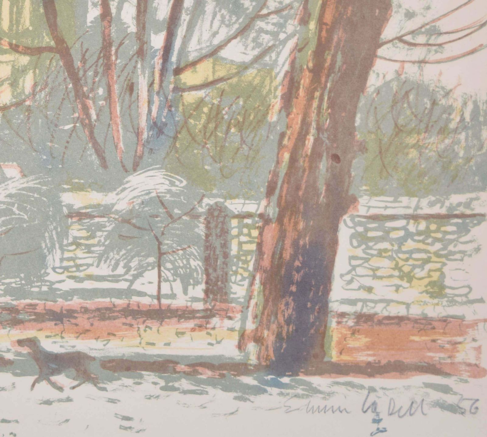 Edwin La Dell Christ Church Meadows, Oxford Lithograph By Edwin La Dell photo Art