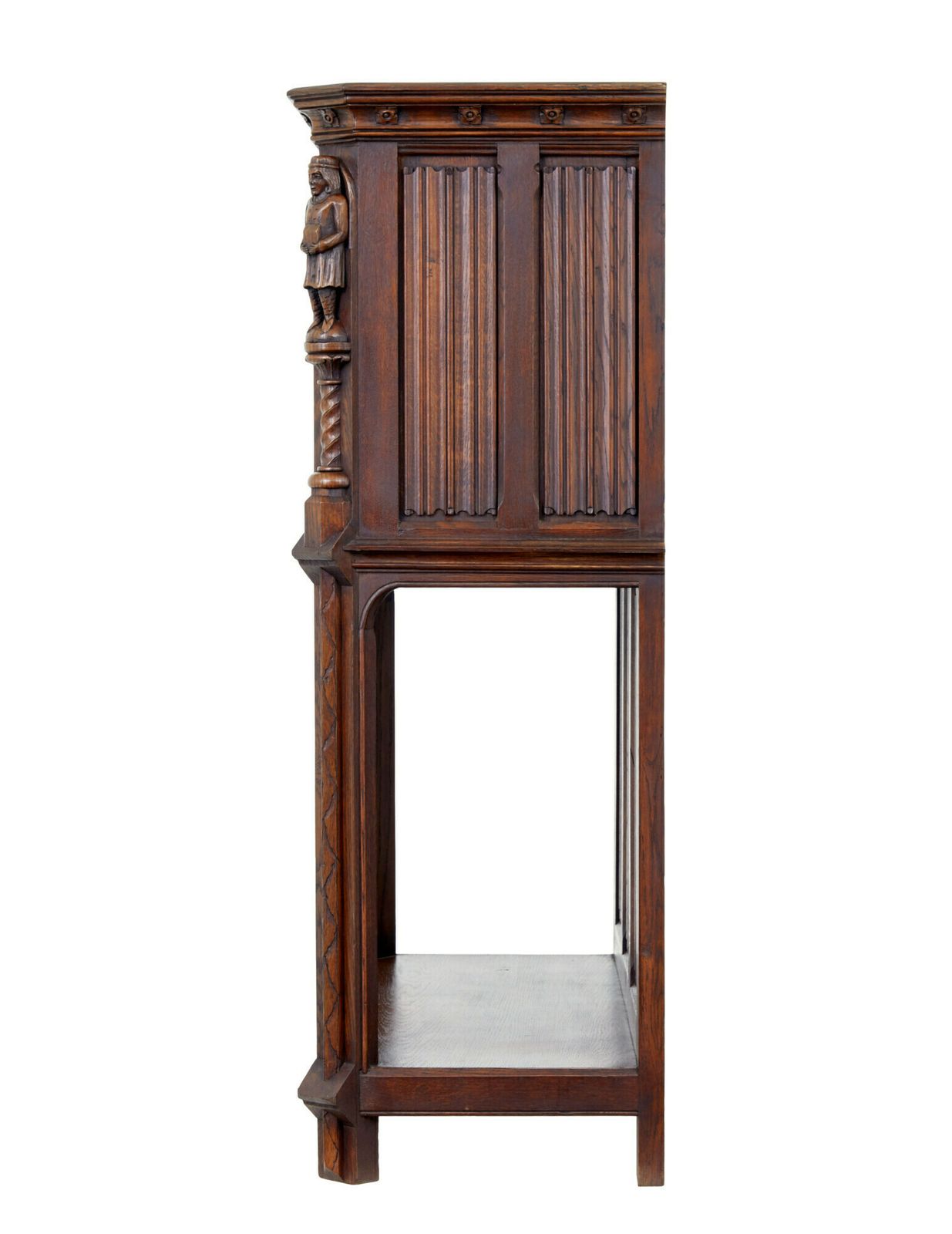 Early 20th Century Carved Oak Renaissance Revival Cupboard photo Furniture