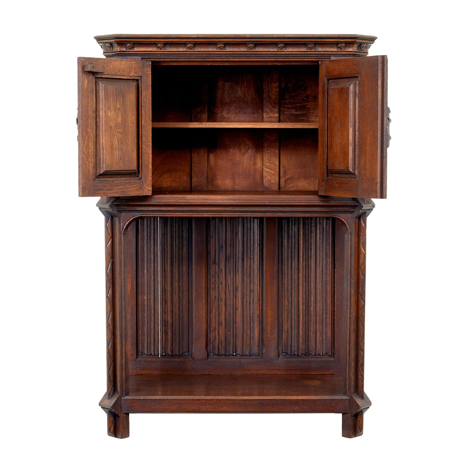 Early 20th Century Carved Oak Renaissance Revival Cupboard photo 1975.0