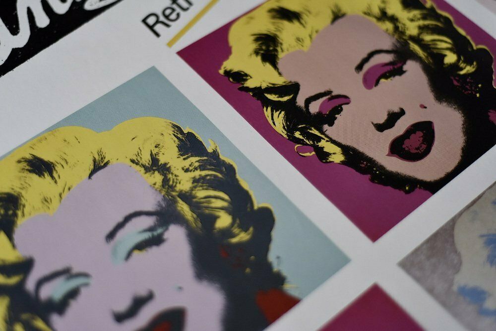 Original Andy Warhol Marilyn Monroe Exhibition Poster By Ros Nagy Roden, Museum Ludwig Köln, 1989 1990 photo Art