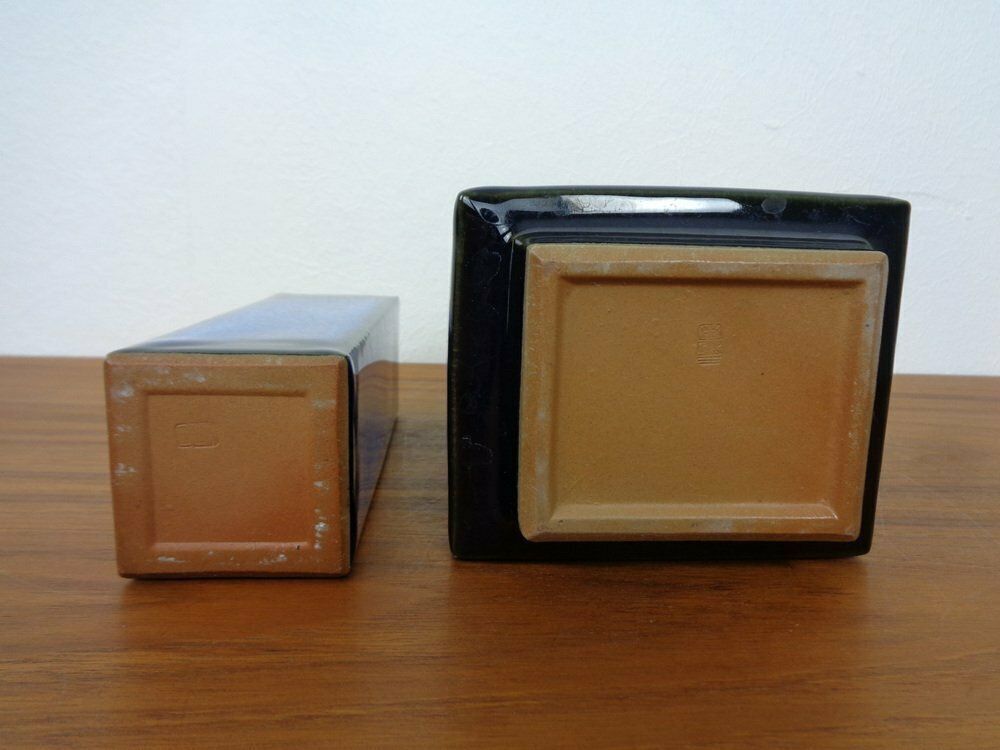 photo vinterior Blue Japanese Ceramic Vases, 1960s, Set Of 2