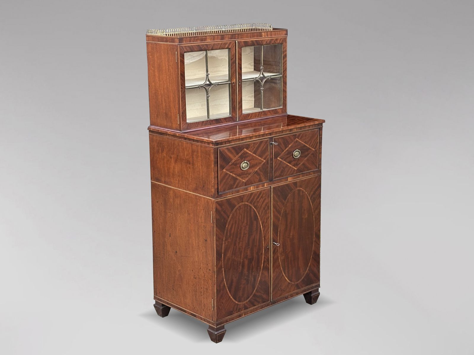 Early 19th Century Regency Period Mahogany Secretaire Bookcase photo furniture