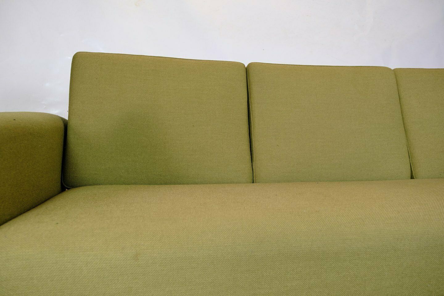 Three Person Sofa In Green Fabric & Oak By Illum Wikkelsø From 1960s photo 2445.0